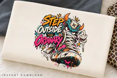 Step Outside the Ordinary Skeleton Monster Street Art Product Image 2