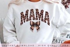 Leopard Mama PNG, Coquette Mama Bow Sublimation, Trendy Product Image 2