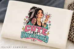 Cute But Unfiltered PNG Sublimation Design, Sassy Winking Product Image 2