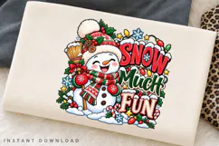 Snow Much Fun Cute Snowman Christmas Winter Holiday PNG Product Image 2