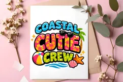 Coastal Cutie Crew Summer Beach Vacation PNG Design Product Image 3