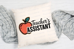 Teachers Assistant Design With Apple For Sublimation PNG Product Image 2