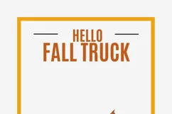 Hello Fall Orange Truck Png Digital Download for Sublimation Product Image 9