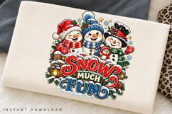Snow Much Fun Cute Snowmen and Penguin Winter Holiday Product Image 2