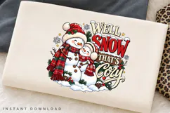 Cute Snowman Couple Well Snow Thats Cozy Winter Christmas Product Image 2