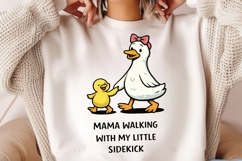 Mama Walking With My Little Sidekick PNG, Cute Mama Duck Product Image 2