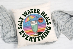 Retro Salt Water Heals Everything Design Sublimation PNG Product Image 4