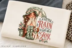 A Little Rain A Lot Of Joy PNG Sublimation Design Product Image 2