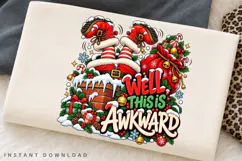 Funny Christmas Santa Well This Is Awkward Holiday Winter Product Image 2