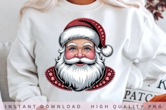 Rhinestone Santa Png, Christmas Png Product Image 2