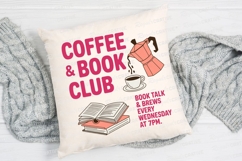 Coffee Book Club Announcement with Coffee Sublimation PNG Product Image 2