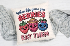 Cute Berries Illustration Funny Food Saying Sublimation PNG Product Image 2
