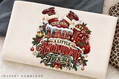 A Little Holiday Trouble Funny Christmas Boots Chimney Gift Product Image 3
