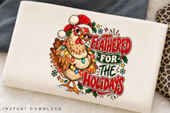 Festive Chicken Christmas Holiday Funny Winter Seasonal PNG Product Image 3