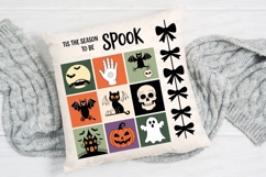 Halloween Spook Season Design with Bats Cats Sublimation PNG Product Image 4