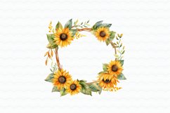 Sunflowers Watercolor Clipart Product Image 2