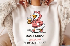Mama Goose Waddling Through The Day PNG, Funny Mom Goose Product Image 2