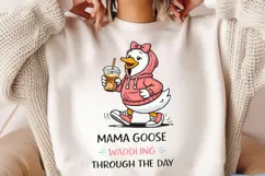 Mama Goose Waddling Through The Day PNG, Funny Mom Goose Product Image 2