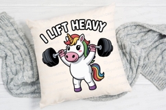 Strong Unicorn Lifts Heavy Barbell Fitness Sublimation PNG Product Image 2