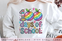 100 Days of School Disco PNG Design Product Image 2
