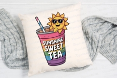 Sunshine Sweet Tea Cup with Sunglasses Sun Sublimation PNG Product Image 4