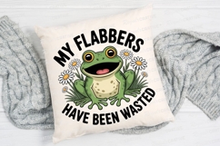 Cartoon Frog With Flowers And Text Design Sublimation PNG Product Image 2
