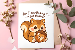Am I Overthinking It or Just Thinking Cute Squirrel Funny Product Image 6