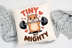 Cute Hamster Weightlifting Strong Sublimation PNG Product Image 2