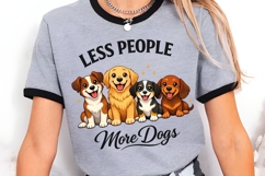 Less People More Dogs PNG, Funny Dog Lover PNG, Cute Multi Product Image 2