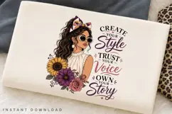 Trust Your Voice Own Your Story PNG Sublimation Design Product Image 2