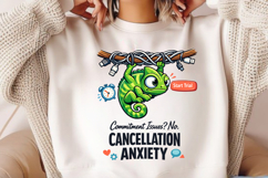 Cancellation Anxiety Funny Commitment Issues Chameleon Product Image 2