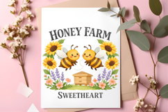 Honey Farm Sweetheart Bee PNG Design Product Image 6