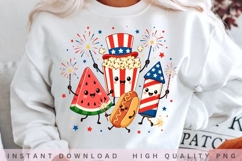 Cute 4th of July PNG Design, Kawaii Patriotic Food Product Image 2