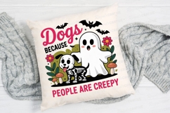 Halloween Design with Dog Skeleton Ghost Sublimation PNG Product Image 2