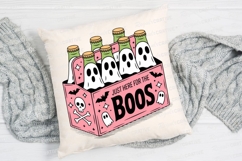 Pink Beer Crate with Ghost Bottles and Sublimation PNG Product Image 2