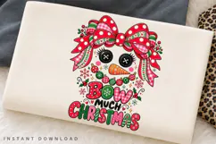 Bow Much Christmas Cute Holiday Bow Winter Festive PNG Product Image 2