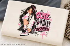 Cute Confident Unstoppable PNG, Stylish Girl Illustration Product Image 2