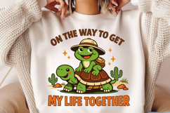 Slow Turtle Funny Life Quote PNG Design Product Image 2