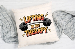 Lifting Is My Therapy Sublimation PNG Product Image 2
