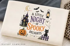 A Little Night Of Spooky Delights PNG Sublimation Design Product Image 3