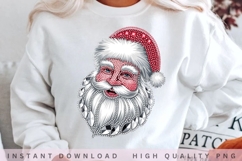 Bling Santa Rhinestone PNG Design Product Image 2