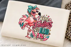 Cute Pink Flamingo Too Fabulous to Blend In Colorful Fashion Product Image 2