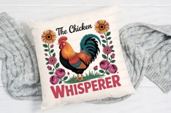 Chicken Whisperer Floral Design Animal Farm Sublimation PNG Product Image 2