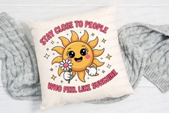 Happy Sun With Flower Sublimation PNG Product Image 2