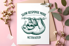 Slow Response Mode Activated Funny Sloth Coffee Vintage Product Image 5