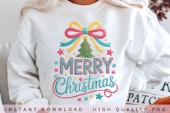 Merry Christmas Coquette Bow PNG Product Image 1