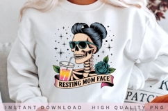 Resting Mom Face Skeleton PNG Design Product Image 2