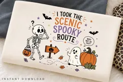 I Took The Scenic Spooky Route PNG Sublimation Design, Lost Product Image 2