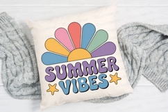 Retro Summer Vibes Design with Colorful Sublimation PNG Product Image 2