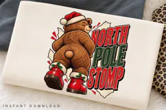 North Pole Stomp PNG Sublimation Design, Funny Christmas Product Image 2